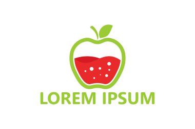 Apple içecek logo şablonu tasarım vektörü