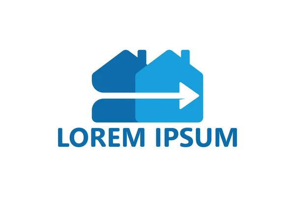 Ev logosu şablon tasarım vektörünü taşı