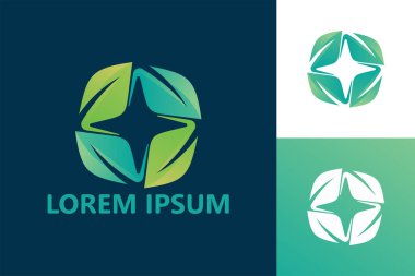 Parlak yıldız logo şablon tasarım vektörünü bırakır