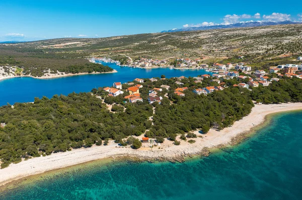 Aerial View Simuni Town Pag Island Croatia — Stock Photo, Image