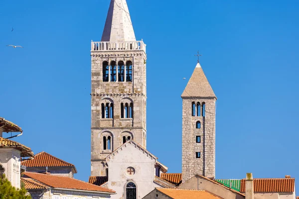 stock image The old town of Rab, the Adriatic Sea in Croatia