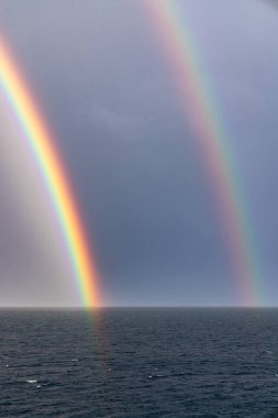 Hırvatistan 'ın Adriyatik Denizi' nde bir gökkuşağı