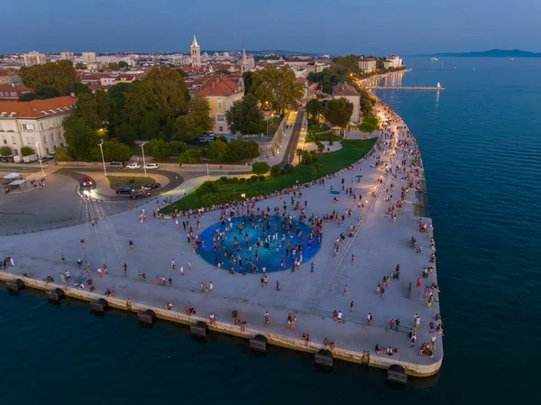 Aerial View Sea Organs Sun Salutation Zadar City Croatia — Stock Photo, Image