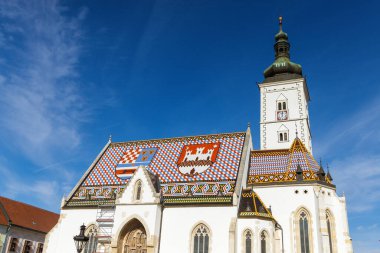 Hırvatistan 'ın Zagreb kentindeki St. Mark Kilisesi