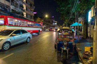 A road in Bangkok in the evening, Thailand clipart