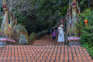 Chiang Mai, Tayland yakınlarındaki Doi Suthep tapınağı