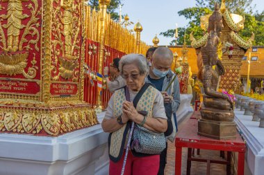 Chiang Mai, Tayland yakınlarındaki Doi Suthep tapınağı