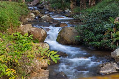 Khun Korn Waterfall in northern Thailand clipart