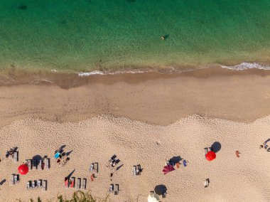 Aerial view of the beach in Ko Lanta Island, Thailand clipart