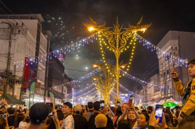 Chiang Rai, Tayland 'da yeni yıl kutlaması.