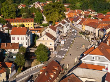 Hırvatistan 'daki Samobor Kent Merkezi Hava Görüntüsü