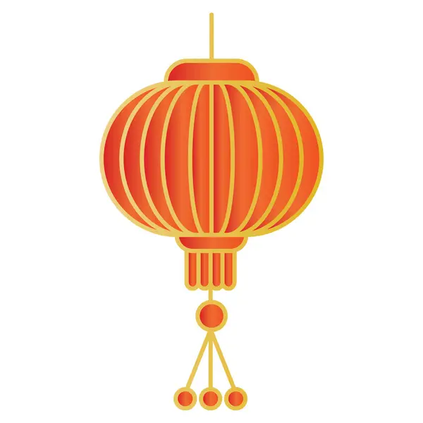 Traditional Chinese Lantern Icon Chinese Paper Lantern Colorful Icon White — Stock Vector
