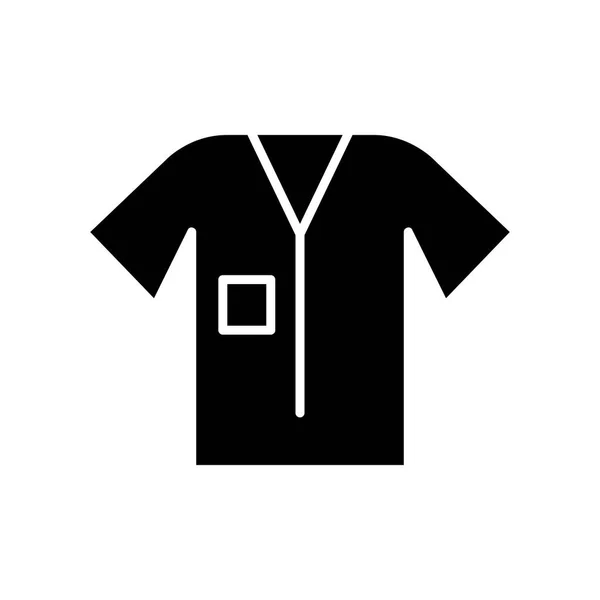Ikona Trička Jednotný Symbol Ploché Ilustrace Bílém Pozadí Eps — Stockový vektor