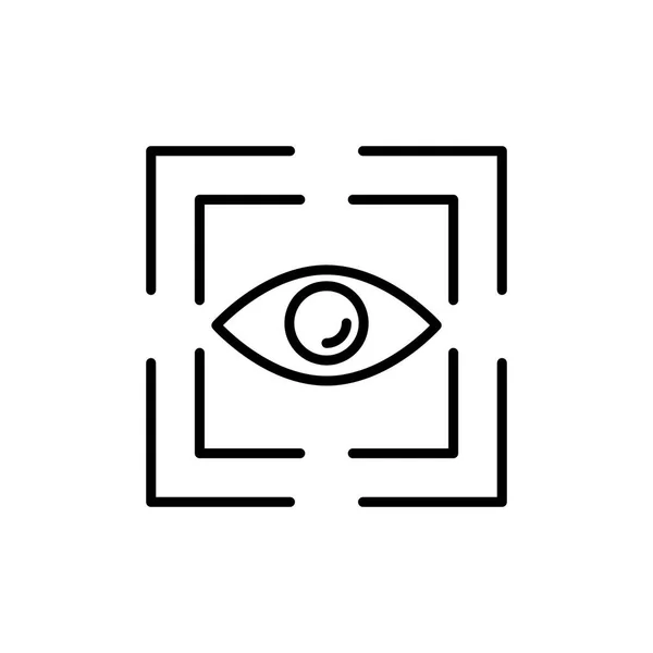 Иконка Линии Слежения Глазами Контур Плоской Иллюстрации Белом Фоне — стоковый вектор