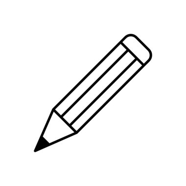  Beyaz arkaplanda kalem simgesi vektör düz trend çizimi. - Anlaşıldı.