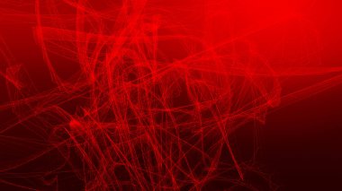 Ağ hatası kırmızı dalga koyu arkaplan. Soyut teknoloji büyük veri dijital arkaplanı. 3d oluşturma.