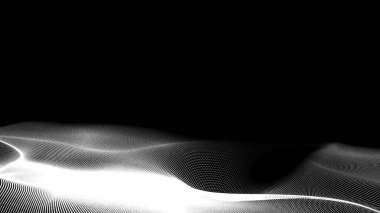 Nokta beyaz dalga teknolojisi dokusu. Soyut büyük veri dijital konsepti. 3d oluşturma.