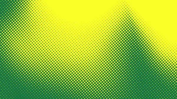 抽象ドットハーフトーン黄色緑の色パターングラデーションテクスチャ背景 グラフィックポップアート漫画のスタイルに使用 — ストック写真