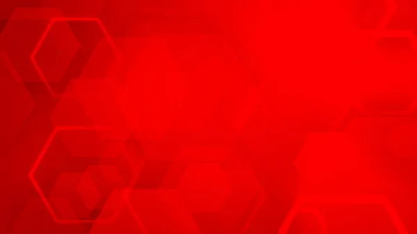 Hexagon Geometric Red Color Neon Light Pattern Science Dark Background — Stock Photo, Image