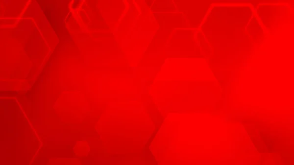 Hexagon Geometrikus Piros Színű Neon Fény Minta Tudomány Sötét Háttér — Stock Fotó