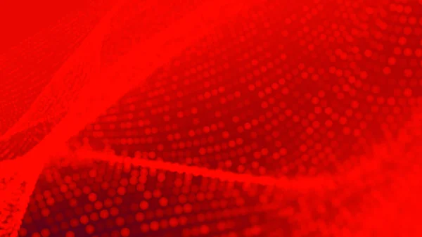 stock image Dot red purple wave line light gradient dark background. Abstract  technology big data digital background. 3d rendering.