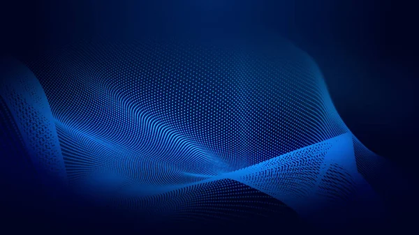 Dot Écran Bleu Vague Lumière Dégradé Texture Fond Abstrait Technologie — Photo