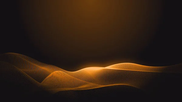 Оранжево Волновой Световой Экран Текстурный Фон Абстрагируясь Технологии Big Data — стоковое фото