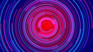 Neon hatları teknolojisi yüksek teknoloji mavi arka plan. Soyut grafik dijital gelecek konsept tasarımı.