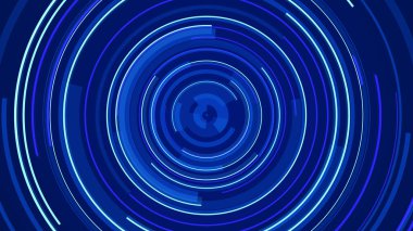 Mavi neon ışık teknolojisi. Yüksek teknoloji karanlık arka plan. Soyut grafik dijital gelecek konsept tasarımı.