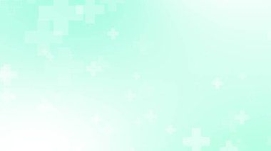 Tıbbi yeşil mavi haç desenli. Soyut sağlık teknolojisi ve bilim konsepti.