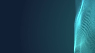 Nokta yeşil dalga ışık ekran gradyan doku arka planı. Soyut teknoloji büyük veri dijital arkaplanı. 3d oluşturma.