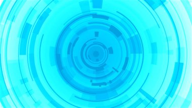 Daire şeklinde beyaz mavi parlak teknoloji yüksek teknoloji. Soyut grafik dijital gelecek konsept tasarımı.