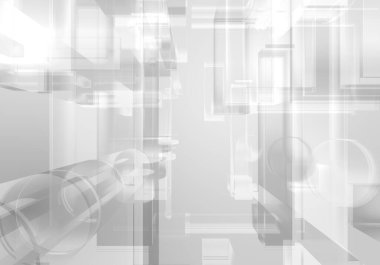 Soyut 3d beyaz gri renkli blok zinciri izometrik ve dijital bulut ağı teknoloji dokusu arka planı. 3d şifreleme sistemi kavramı.