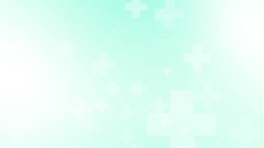 Tıbbi yeşil mavi haç desenli. Soyut sağlık teknolojisi ve bilim konsepti.