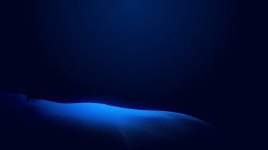 Nokta mavi dalga ışık ekran gradyan doku arkaplanı. Soyut ai teknolojisi büyük veri dijital arkaplanı. 3d oluşturma.