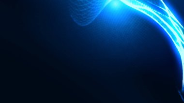 Nokta mavi dalga ışık ekran gradyan doku arkaplanı. Soyut ai teknolojisi büyük veri dijital arkaplanı. 3d oluşturma.