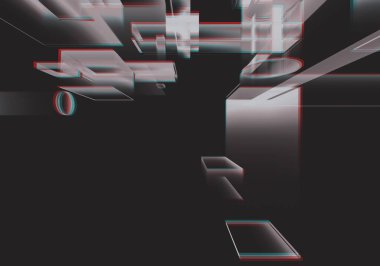 Soyut 3d engelleme zinciri izometrik arızası ve dijital bulut ağı teknoloji dokusu arka planı. 3d şifreleme sistemi kavramı.