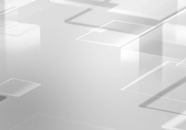 Soyut 3d beyaz gri renkli blok zinciri izometrik ve dijital bulut ağı teknoloji dokusu arka planı. 3d şifreleme sistemi kavramı.