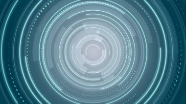 Mavi neon ışık teknolojisi. Yüksek teknoloji karanlık arka plan. Soyut grafik dijital gelecek konsept tasarımı.