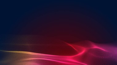 Nokta kırmızı mor dalga çizgisi açık renk gradyan koyu arkaplan. Soyut teknoloji büyük veri dijital arkaplanı. 3d oluşturma.