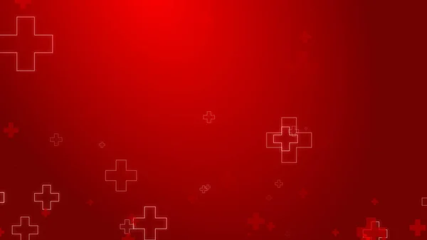 Medizinische Gesundheit Rotes Kreuz Neonlicht Formen Muster Hintergrund Abstrakte Gesundheitsversorgung — Stockfoto