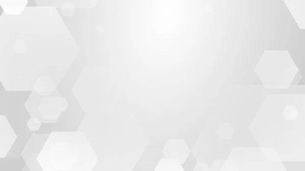 Hexagon Geometrische Wit Grijs Lichtpatroon Technologie Achtergrond Abstract Grafisch Ontwerp — Stockfoto