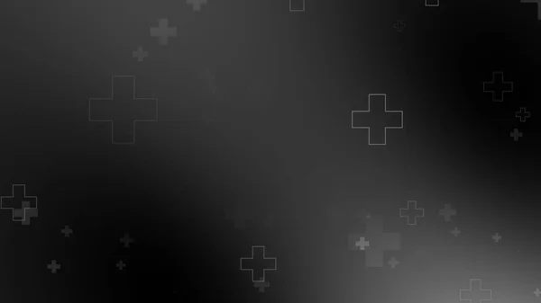 Медицинское Здоровье Крест Неоновых Светлых Форм Рисунок Черном Фоне Абстрактное — стоковое фото