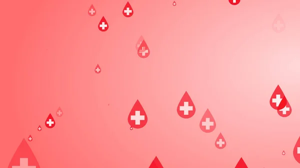Salute Medica Croce Bianca Sfondo Rosso Modello Goccia Sangue Sanità — Foto Stock