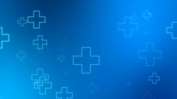 Медицинское Здоровье Синий Крест Неоновый Свет Формы Рисунка Фон Абстрактная Стоковая Картинка