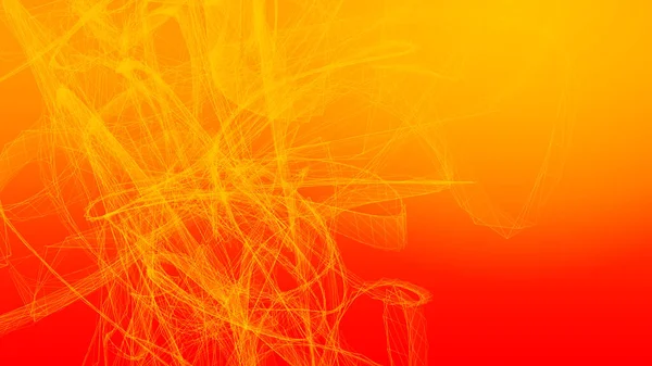 Linee Astratte Scarabocchiare Arancione Luce Gradiente Colore Tecnologia Sfondo Utilizzato — Foto Stock