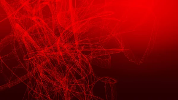 Błąd Sieci Czerwone Fale Ciemne Tło Technologia Abstrakcyjna Big Data — Zdjęcie stockowe