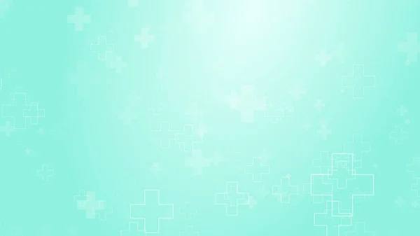 Abstraktes Medizinisches Grün Blaues Kreuzmuster Weißer Hintergrund Grafische Illustrationen Gesundheitstechnologie — Stockfoto