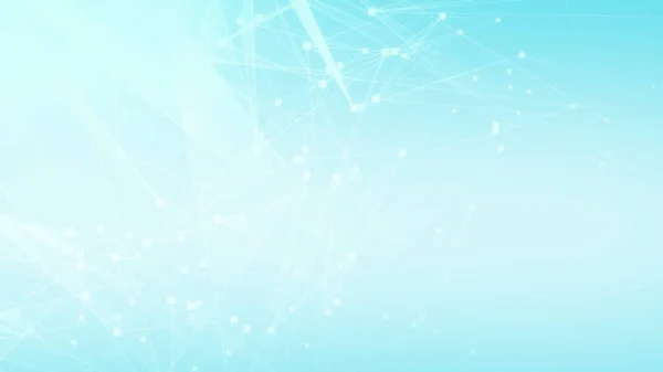 Absztrakt Kék Fehér Poligon Tech Hálózat Csatlakoztatási Technológiai Háttérrel Absztrakt Stock Kép