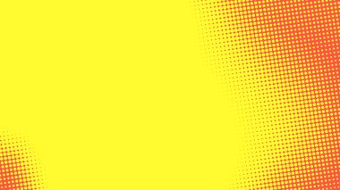 Soyut nokta yarım ton turuncu sarı renk desenli doku arkaplanı. Grafikler için kullanılır. Pop sanat çizgi roman tarzı..